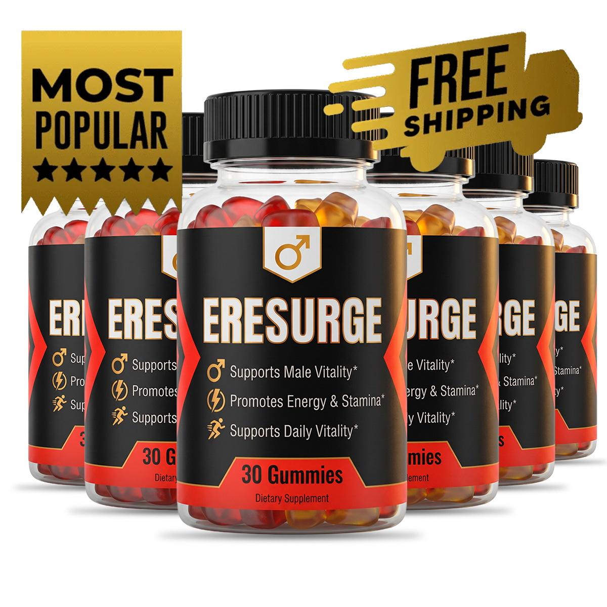 EreSurge 6 bottle value package for an extended daily vitality and wellness routine